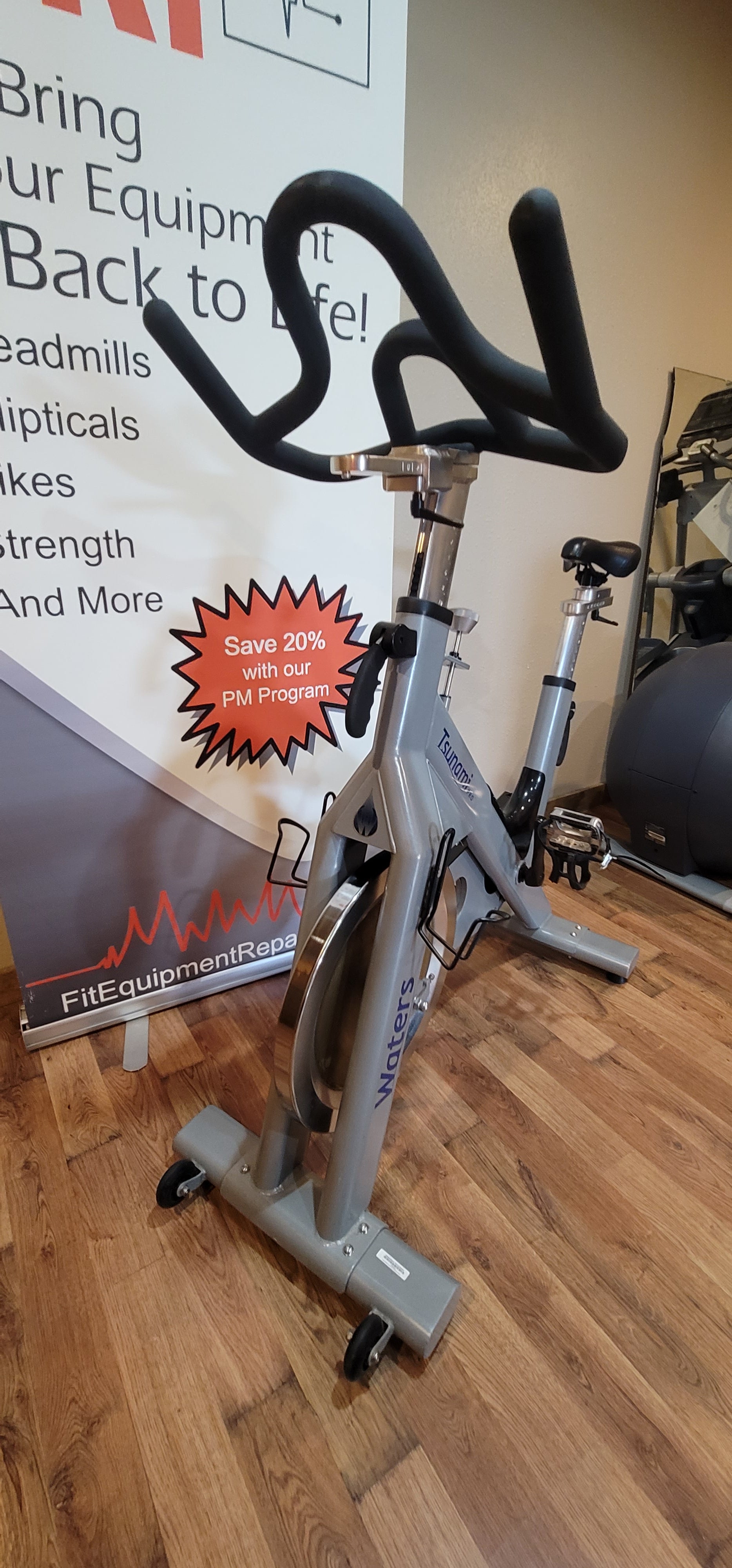 Spin bike with discount programs